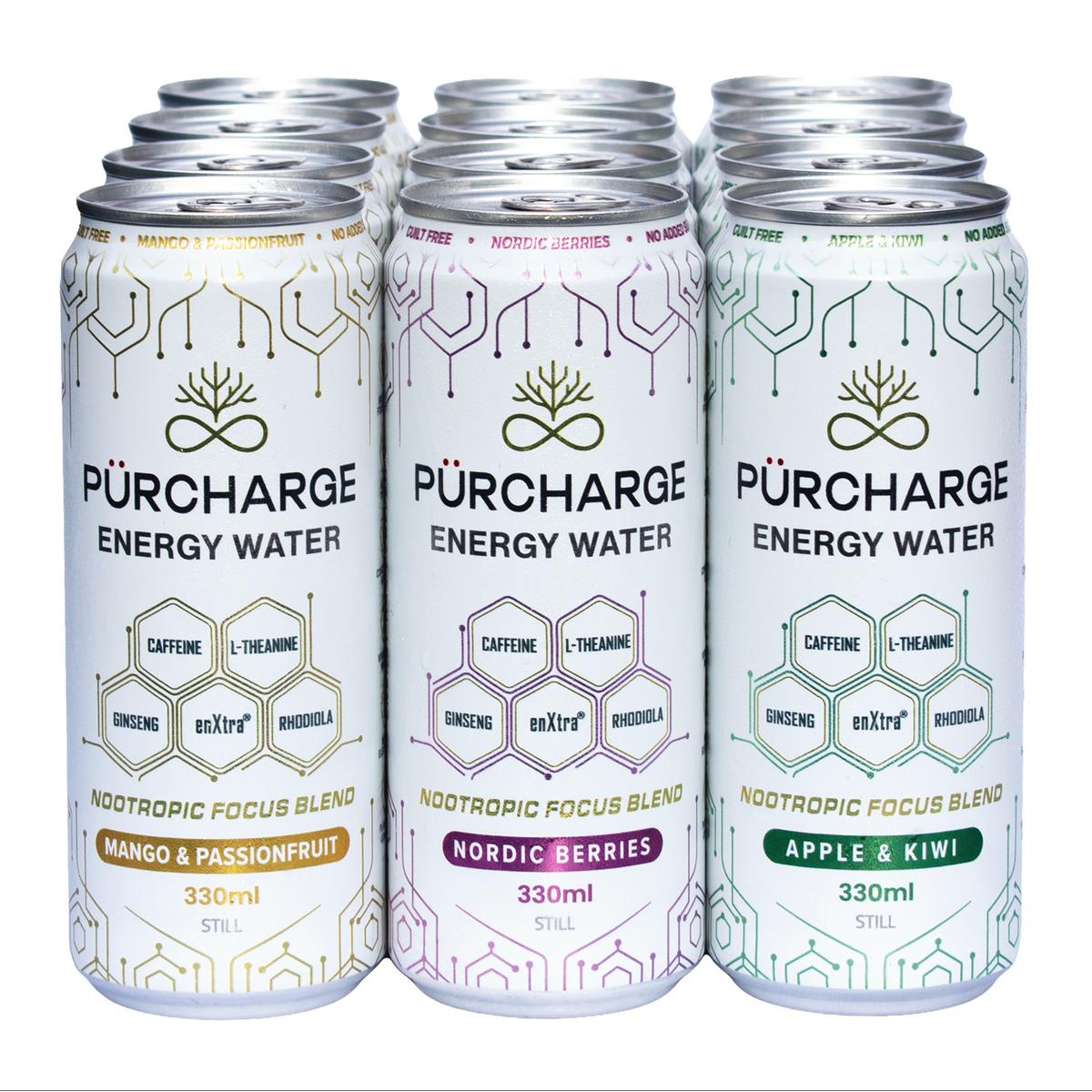 Energy Water - Mixed pack of 12