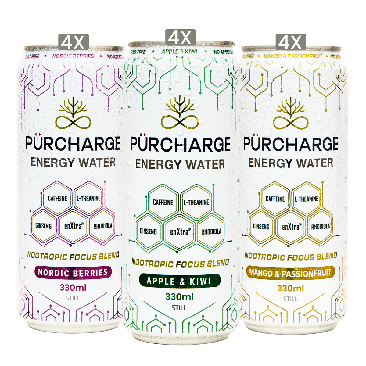 Energy Water - Mixed pack of 12