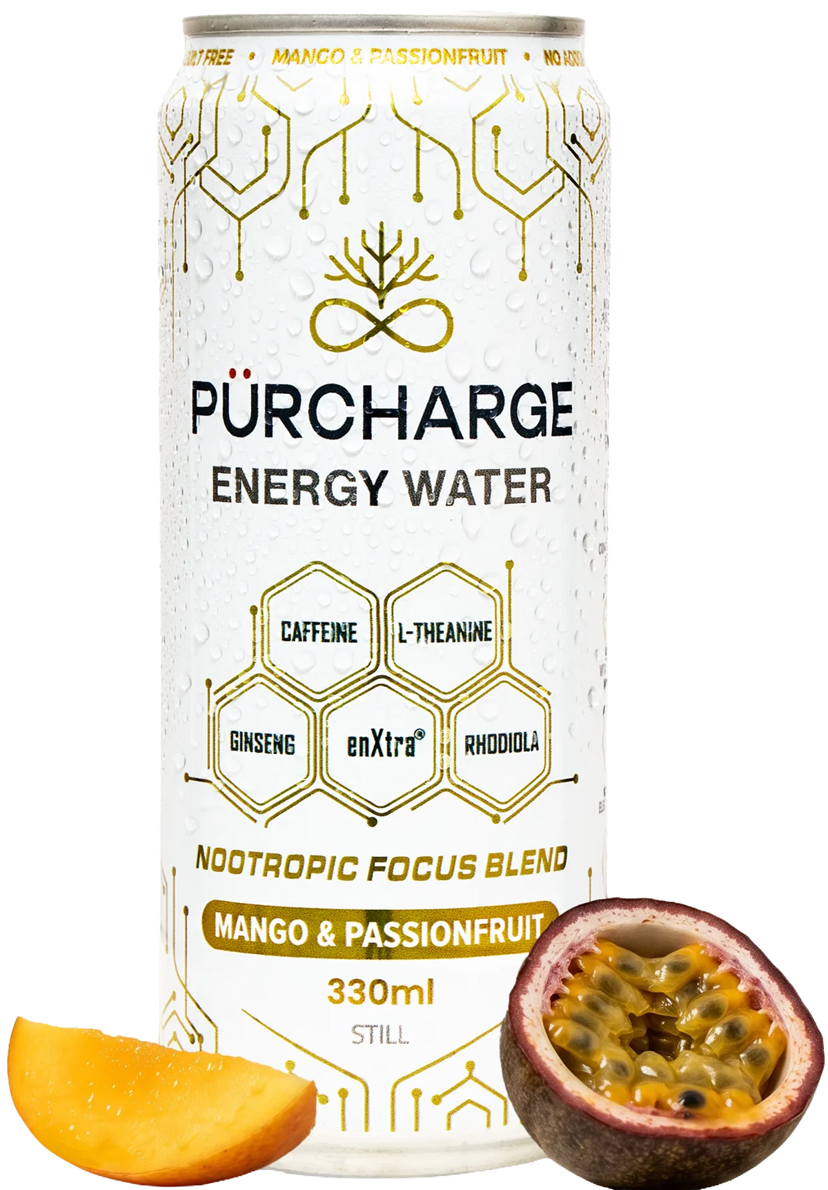 Pürcharge still nootropic energy water, 330ml can